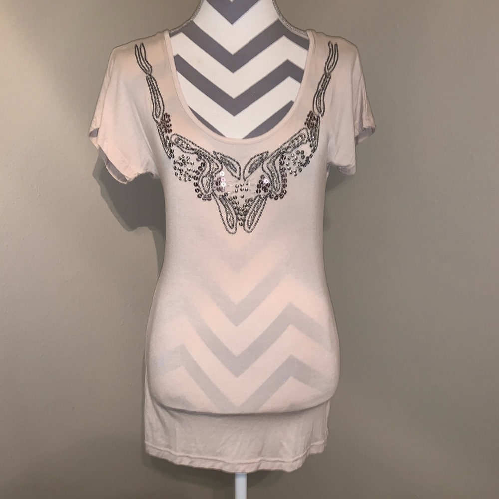 BKE Boutique Top with Embellishments